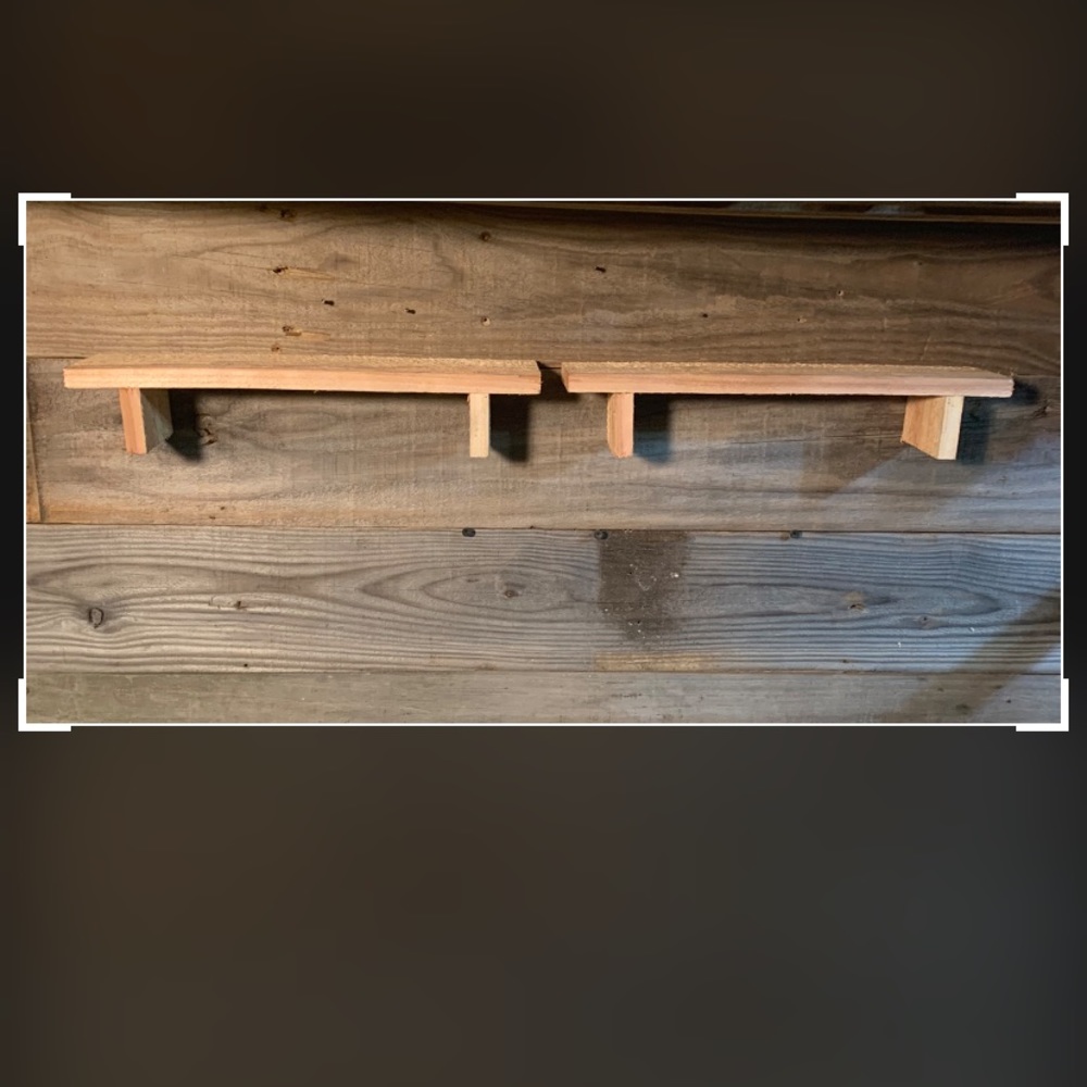 Set Of 2 Rustic Floating Shelves